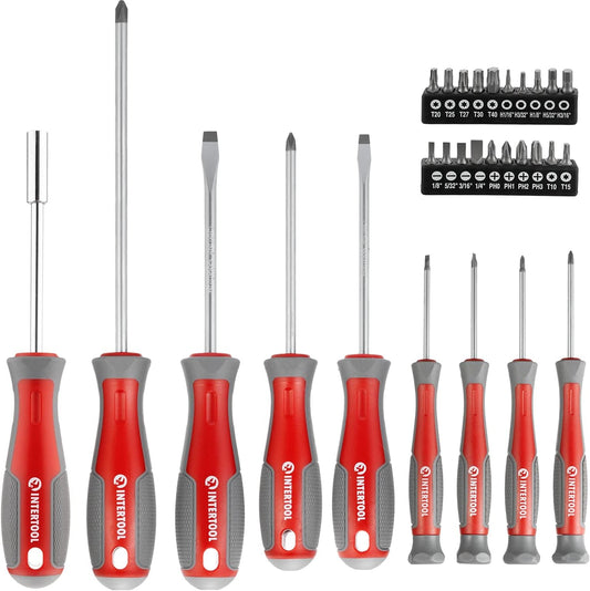 29-Piece Magnetic Phillips and Slotted Screwdriver Set for Fastening and Loosening Screws